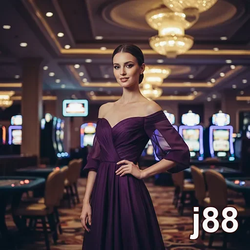 Ilustração de jogos de slots e serviços VIP no j88